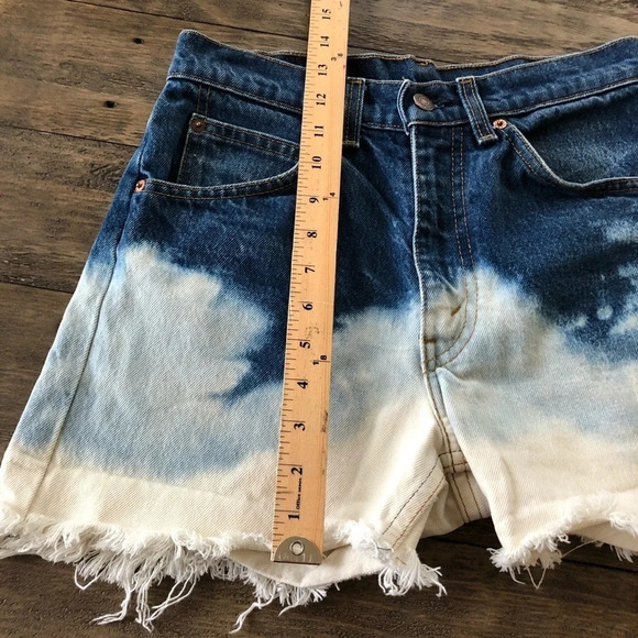 Vintage Levis orange tab bleach Dip Jean Shorts - Picture 8 of 8